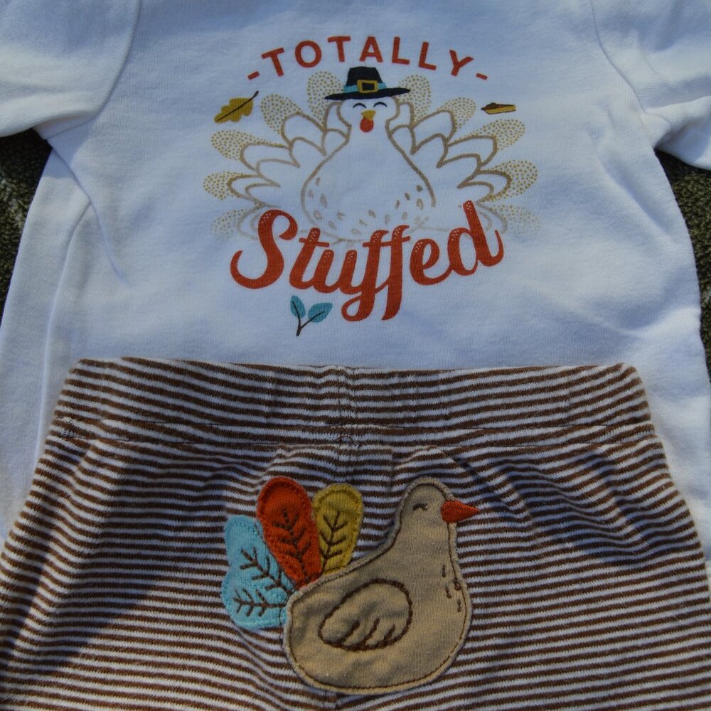 Totally Stuffed Baby Thanksgiving Outfit 6M